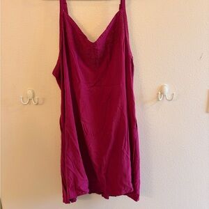 torrid Fuchsia Lace-Trim Slip Dress